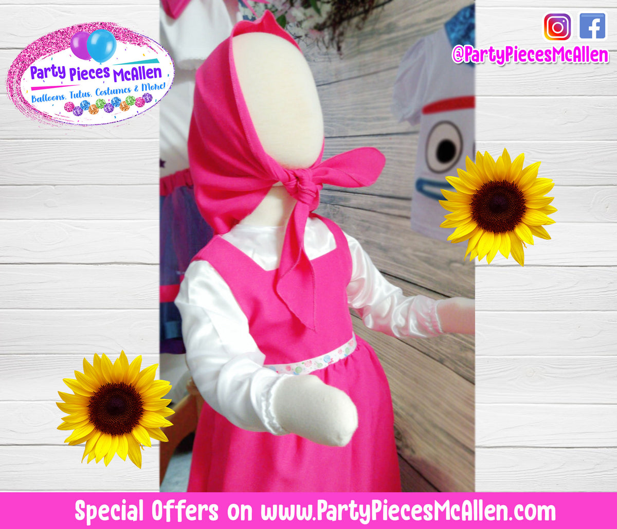 Masha and the Bear Dress – Party Pieces McAllen