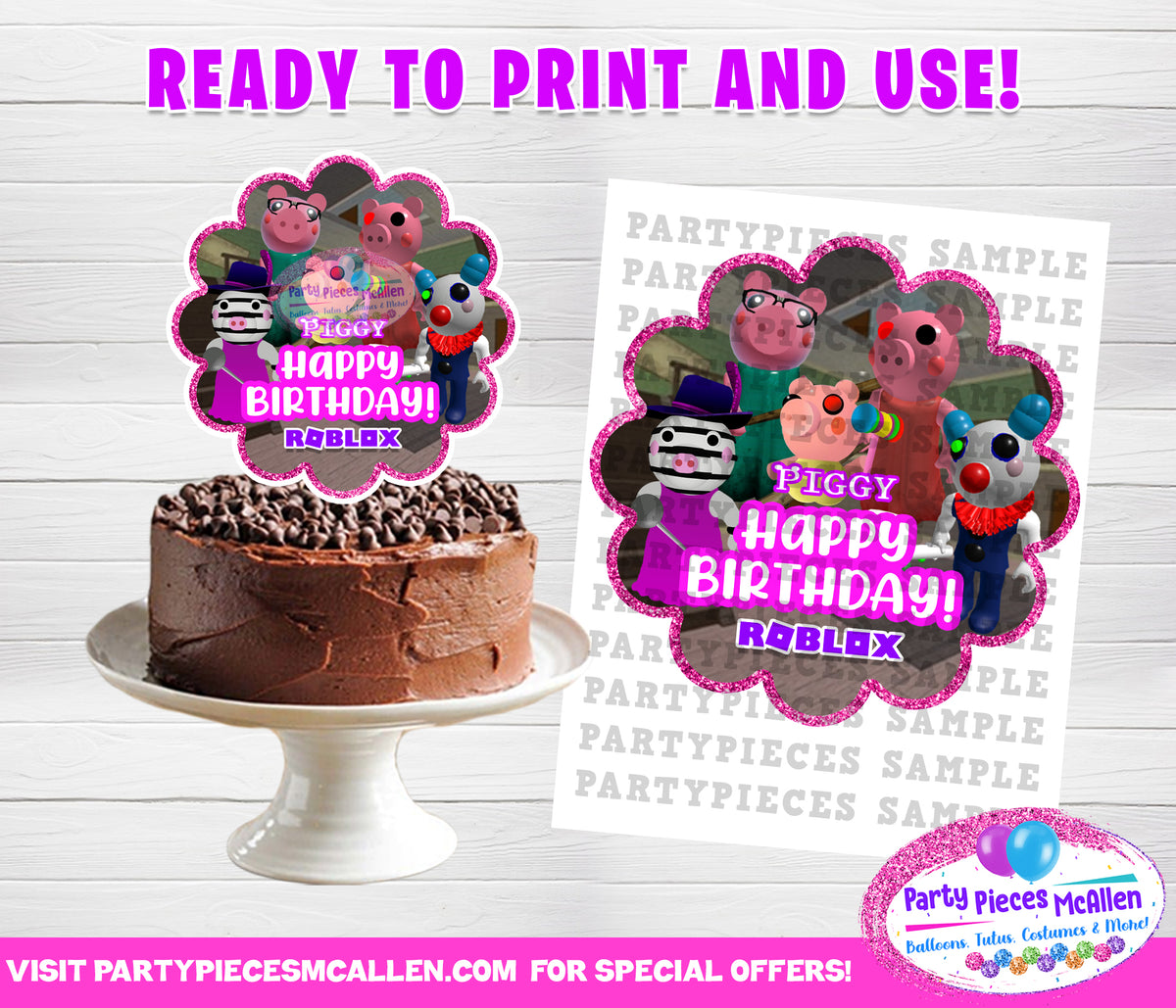 Girl Roblox Dark Skin Printable Package – Party Pieces McAllen