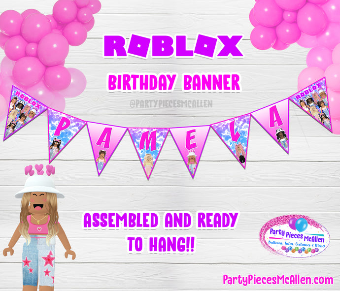 Gamer Girl Birthday Custom Banner