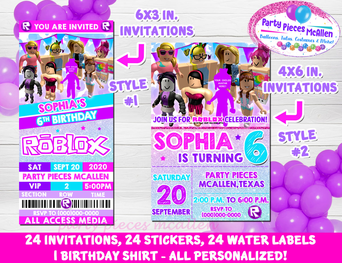 Roblox Girl Party Package with Custom Avatar – Party Pieces McAllen