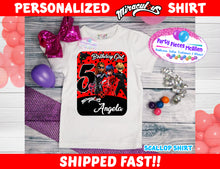 Load image into Gallery viewer, Miraculous Lady Bug Birthday Shirt