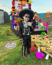 Load image into Gallery viewer, Black Charro Boys Suit Virgen de Guadalupe