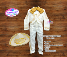 Load image into Gallery viewer, Beige Charro Boys Suit