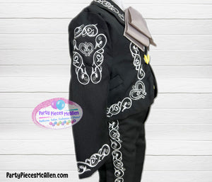 Black Charro Boys Suit