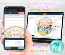 Load image into Gallery viewer, Editable Princess Labels Bundle