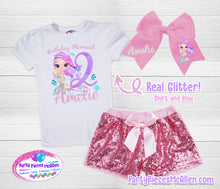 Load image into Gallery viewer, Cute Mermaid Glittery Birthday Outfit