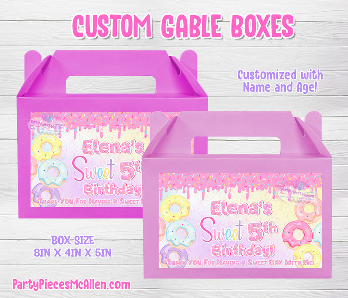 Donut Party Gable Boxes