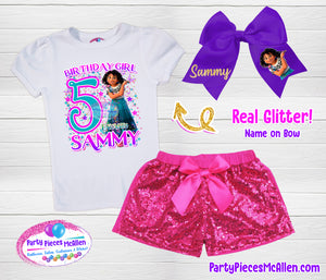Mirabel Birthday Sequin Short Outfit