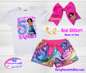 Mirabel Birthday Sequin Short Outfit