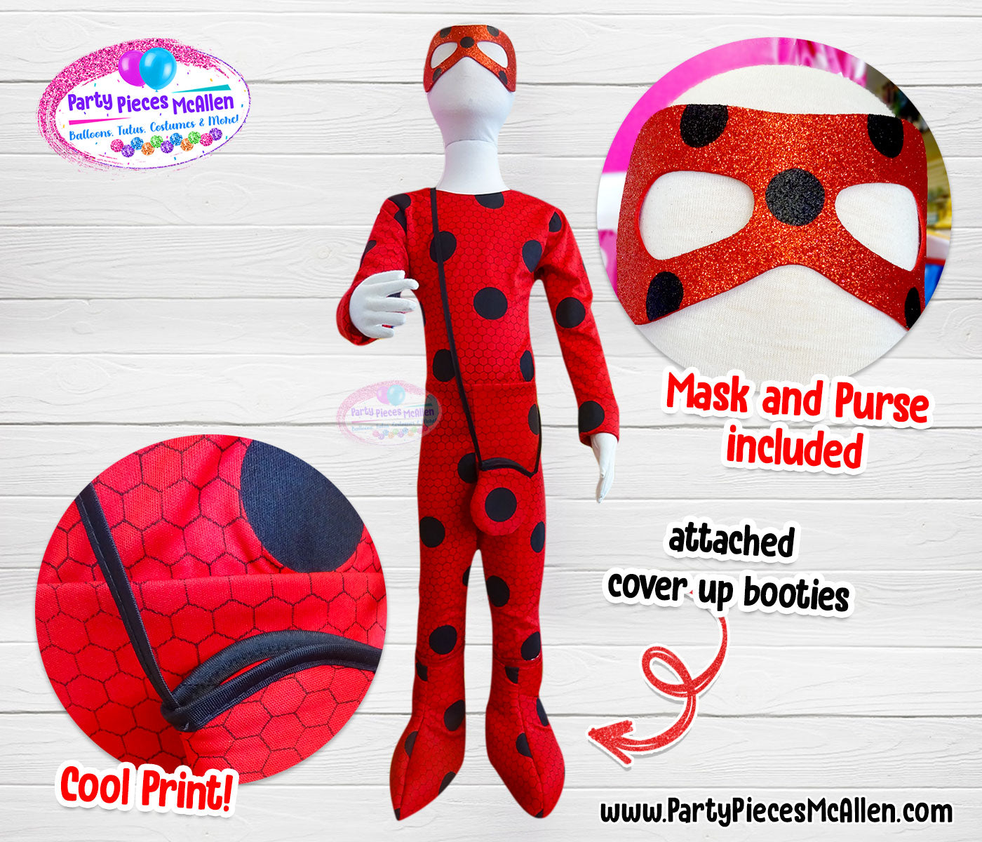 Girls Ladybug Costume – Party Pieces McAllen