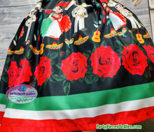 Load image into Gallery viewer, Charrita and Charrito Dress, Mexican Fiesta Dress in Black