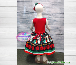 Charrita and Charrito Dress, Mexican Fiesta Dress in Black