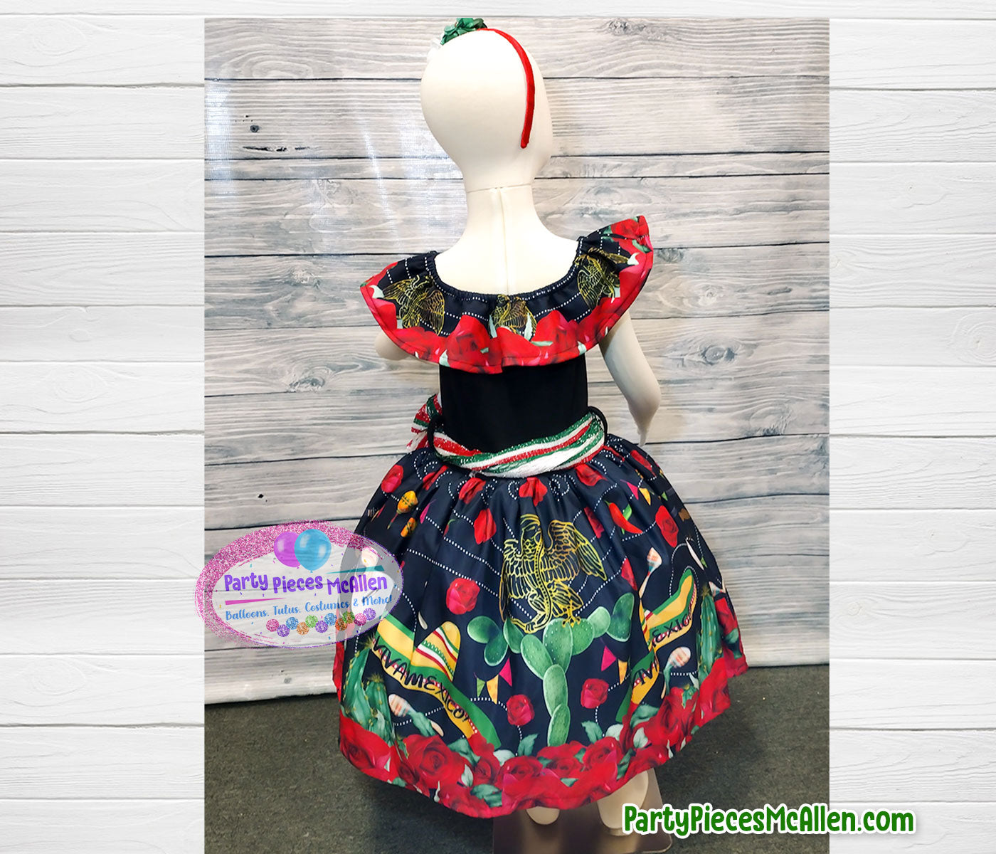 Mexican Charrita Ruffle Neckline Dress Party Pieces McAllen Mexican Charrita Ruffle Neckline Dress Party Pieces McAllen