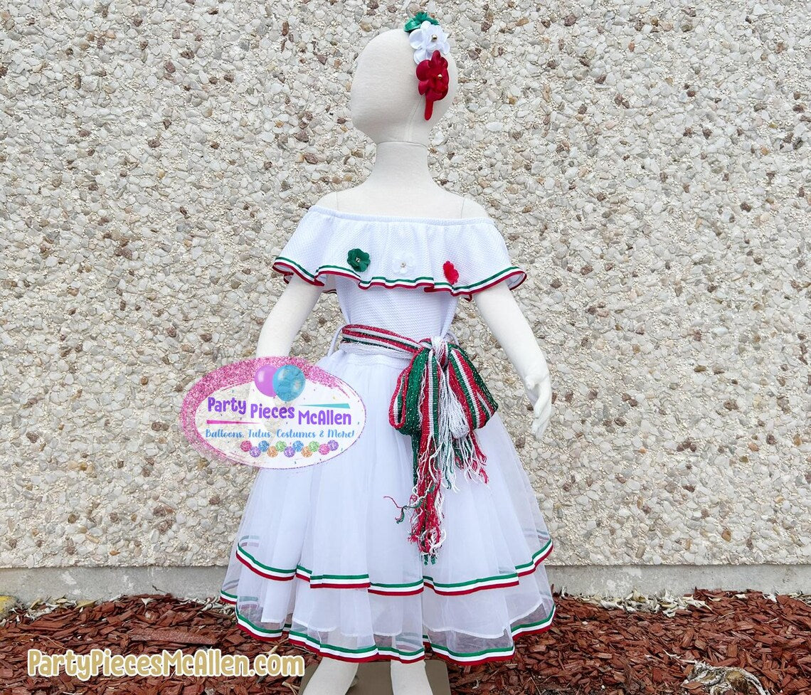 Mexican Ruffle Neckline Dress Mexican Ruffle Neckline Dress
