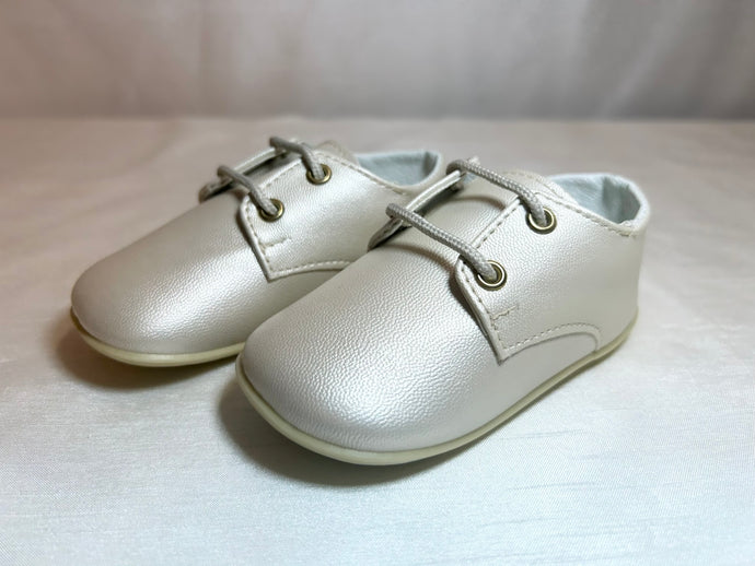 Beige Baptism Boy Shoes