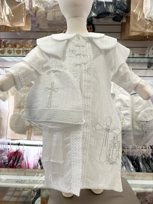 Boys Baptism Set Cross Virgin Mary