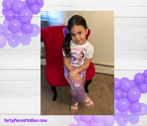 Brunette Doll Birthday Sequin Pants Outfit