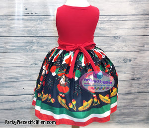 Black Charrita Dress, Mexican Fiesta Dress