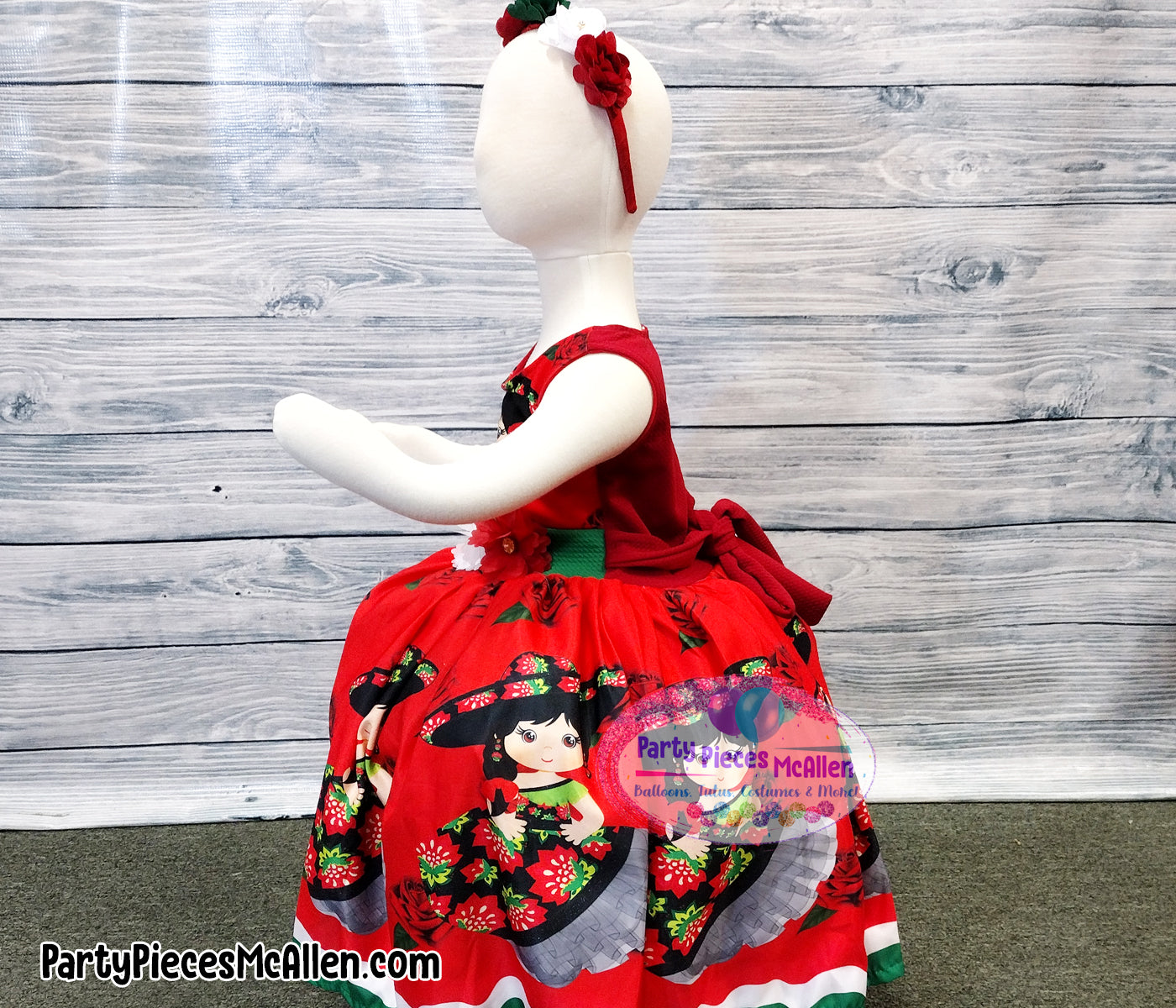 red fiesta dress Handmade Embroidered Mexican Dress: Red Boho Fiesta Party