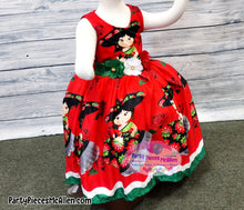 Load image into Gallery viewer, Red Charrita Dress, Mexican Fiesta Dress