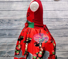 Load image into Gallery viewer, Red Charrita Dress, Mexican Fiesta Dress