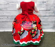 Load image into Gallery viewer, Red Charrita Dress, Mexican Fiesta Dress
