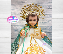 Load image into Gallery viewer, Vestidito Niño Dios San Judas Tadeo, Baby Jesus Dress 2026
