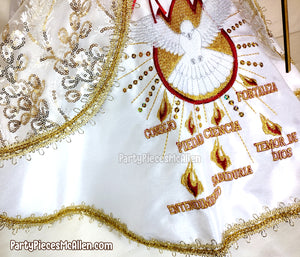 Vestido Niño Dios 7 Dones, 7 Gifts of the Holy Spirit Dress, Baby Jesus Dress