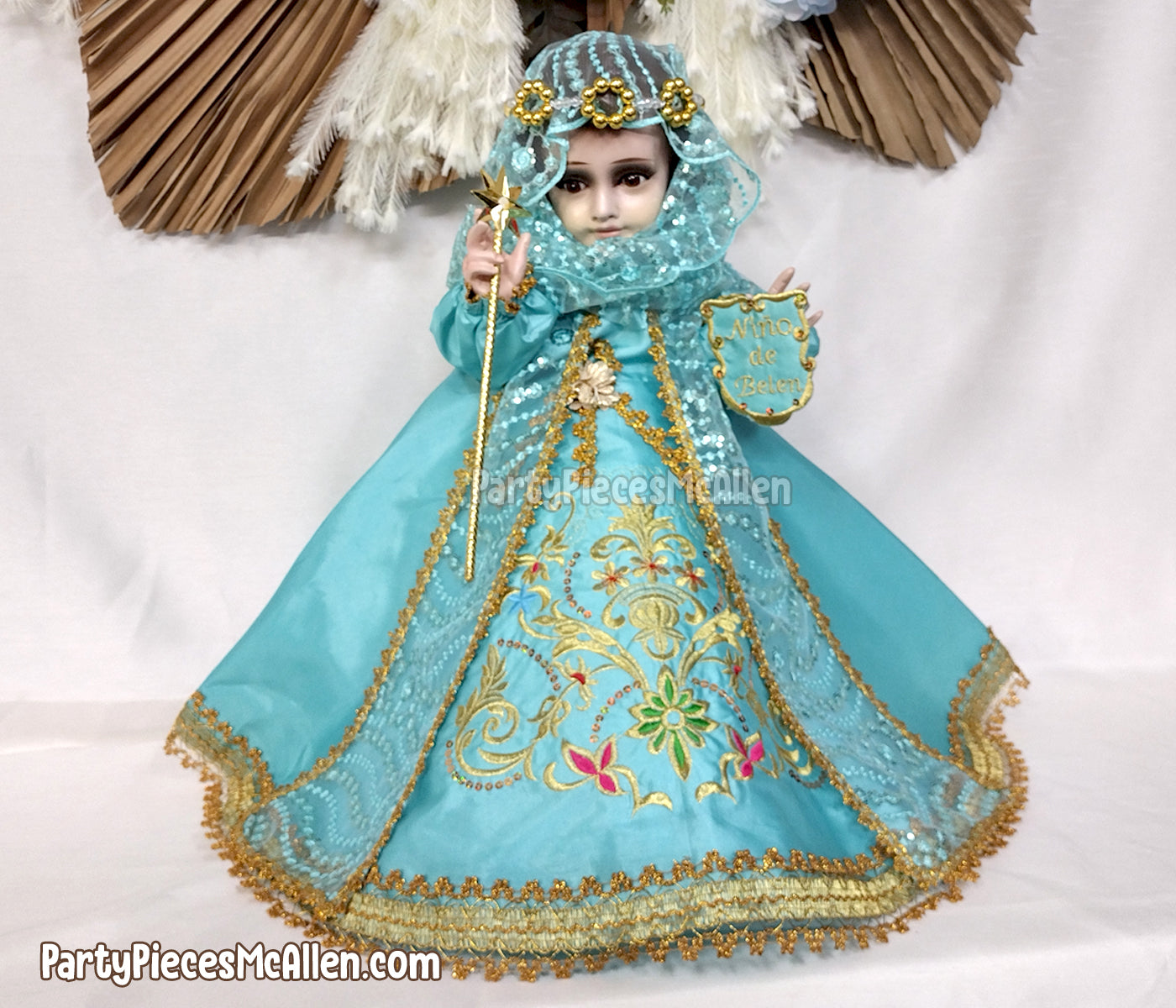 Dos Agujas Niñito Dios Vestido De Nino Dios Tejido Medida De 10 Cm