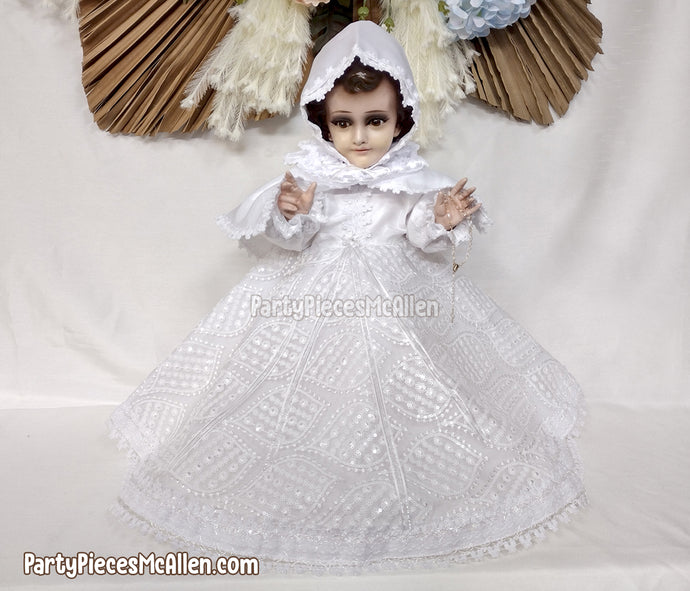 Vestido Bautizo Blanco Niño Dios, Baby Jesus White Gown
