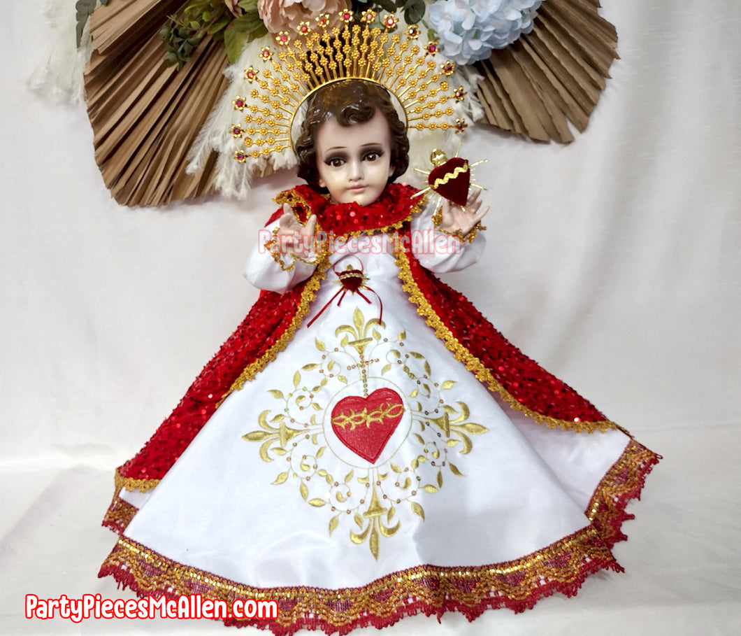 Vestidito Sagrado Corazon Niño Dios, Sacred Heart Baby Jesus Gown