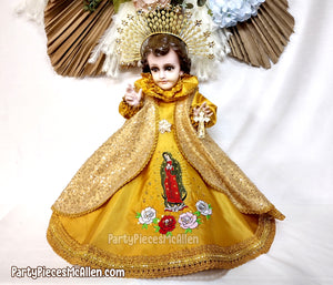 Vestido Niño Dios Virgen de Guadalupe, Baby Jesus Virgin Mary Gown