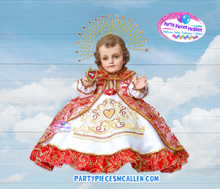 Load image into Gallery viewer, Vestidito Sagrado Corazon Niño Dios, Sacred Heart Baby Jesus Gown 2024