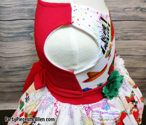 White Charrita Dress, Mexican Fiesta Dress