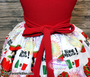 White Charrita Dress, Mexican Fiesta Dress