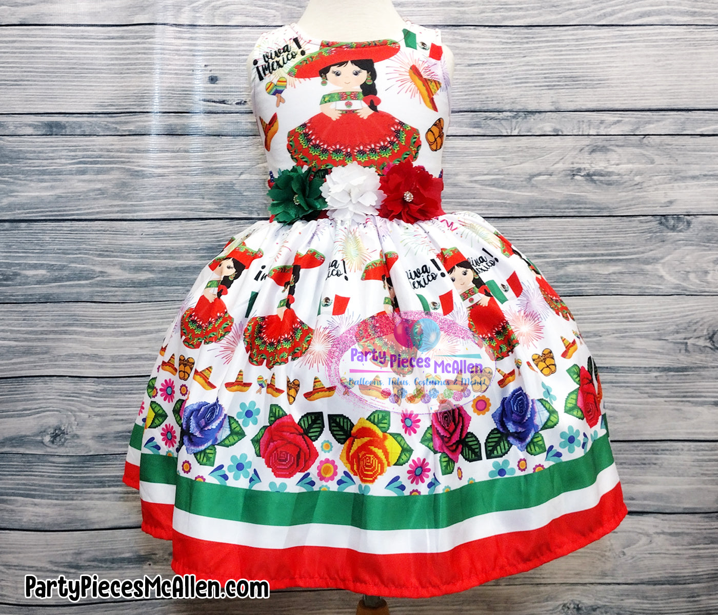 White Charrita Dress, Mexican Fiesta Dress White Charrita Dress, Mexican Fiesta Dress