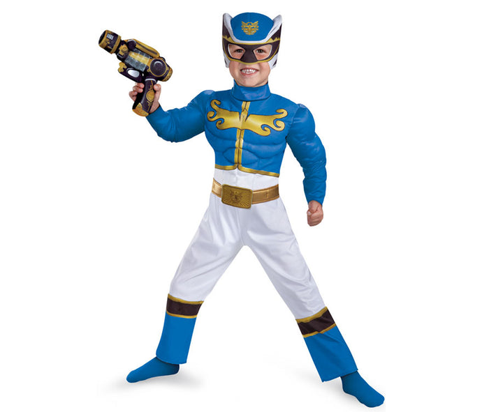 Power Ranger Megaforce Blue Muscle Ranger Costume