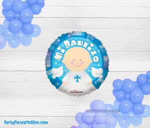 9" Mi Bautizo Angel Foil Balloon