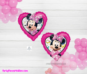 9" Minnie Mouse Double Sided Pink Foil Balloon
