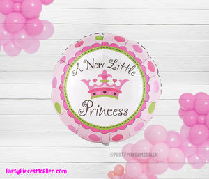 17" A New Little Princess Round Foil Balloon