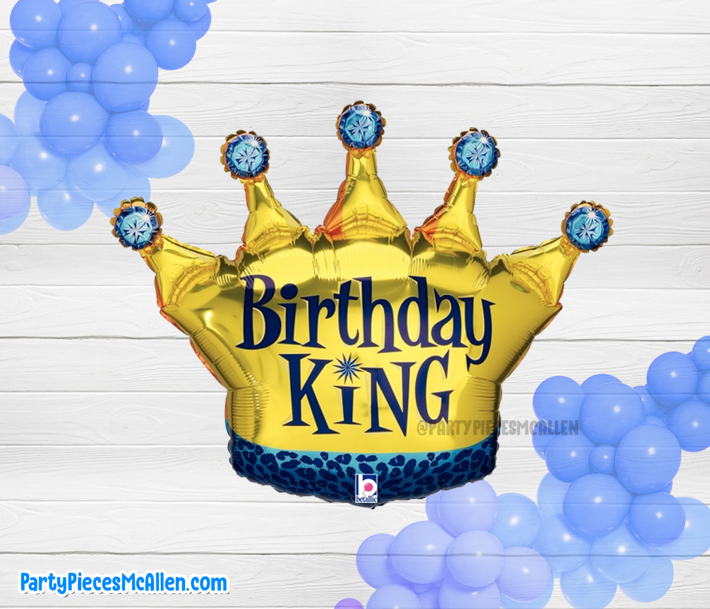 Birthday King Crown Foil Balloon