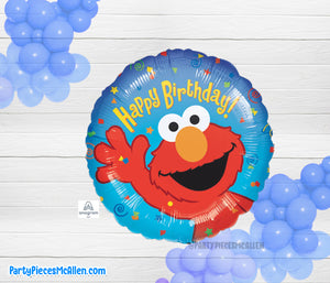 17" Elmo Happy Birthday Round Foil Balloon