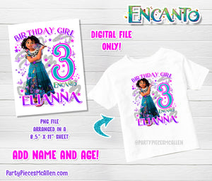 Mirabel Encanto Birthday Shirt File - PRINTABLE ONLY