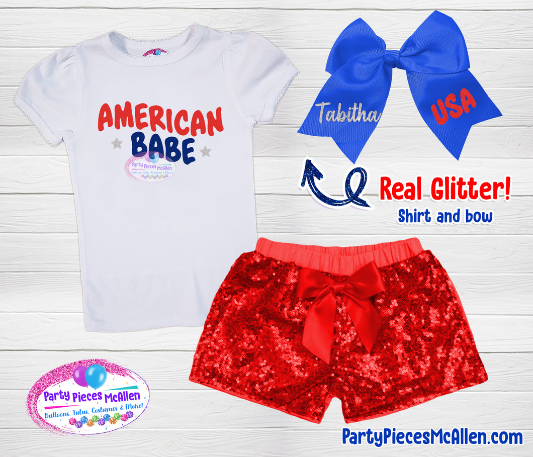 American Babe Short Outfit, Fourth of July Outfit