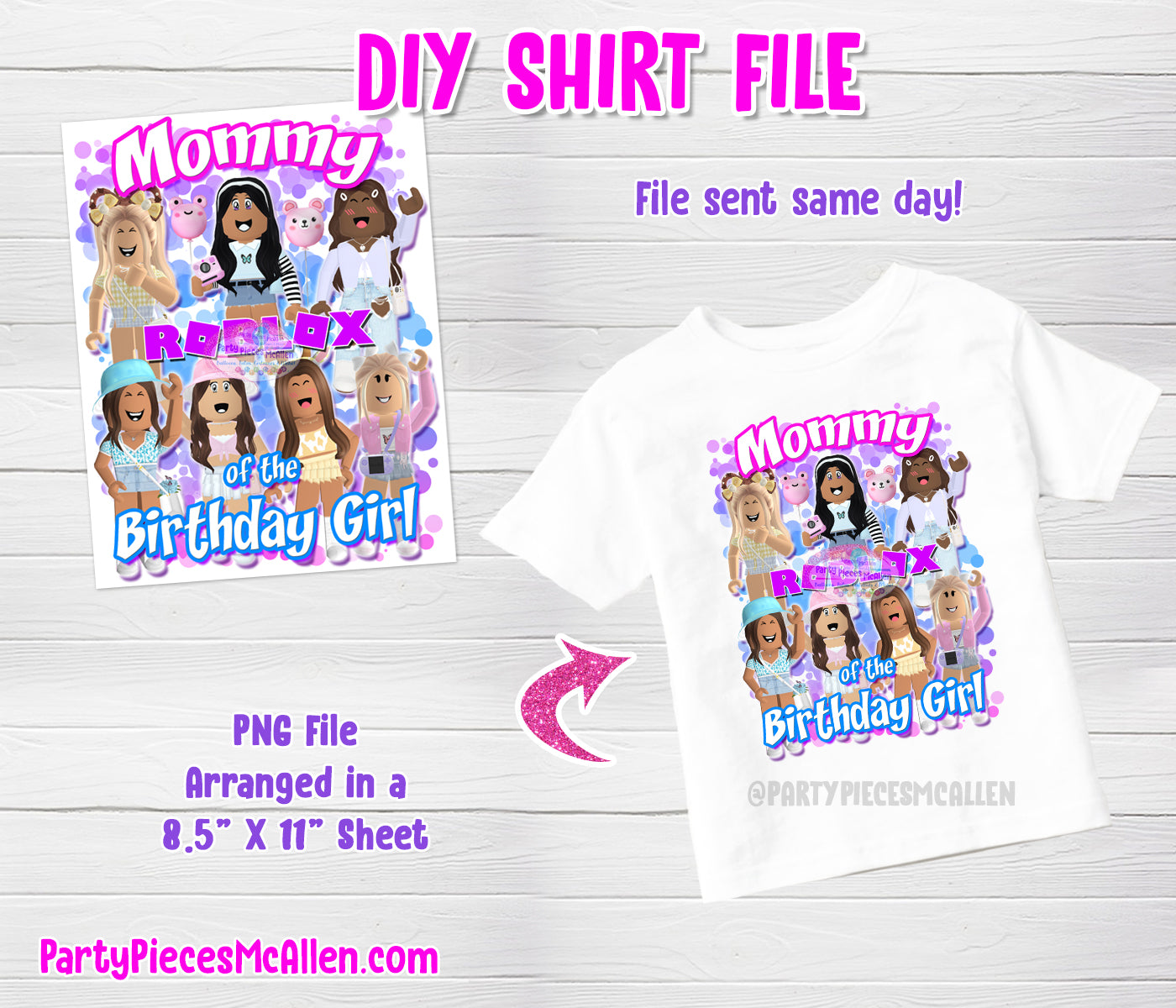 Printable Roblox Birthday Family Shirt Templates DIY