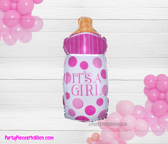 Girl Baby Bottle Shape Foil Balloon