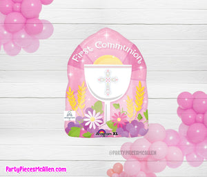 18" Girl Jr Shape Communion Foil Balloon