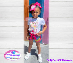 Mirabel and Elsa Sequin Shorts Outfit