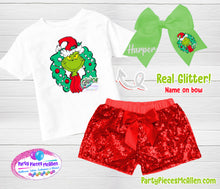 Load image into Gallery viewer, Cute Reindeer Christmas Sequin Short