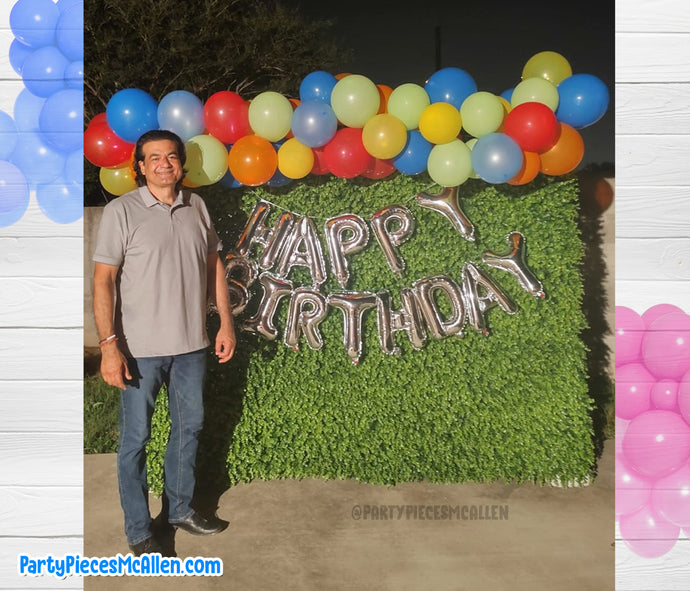 Happy Birthday Silver Letter Balloons
